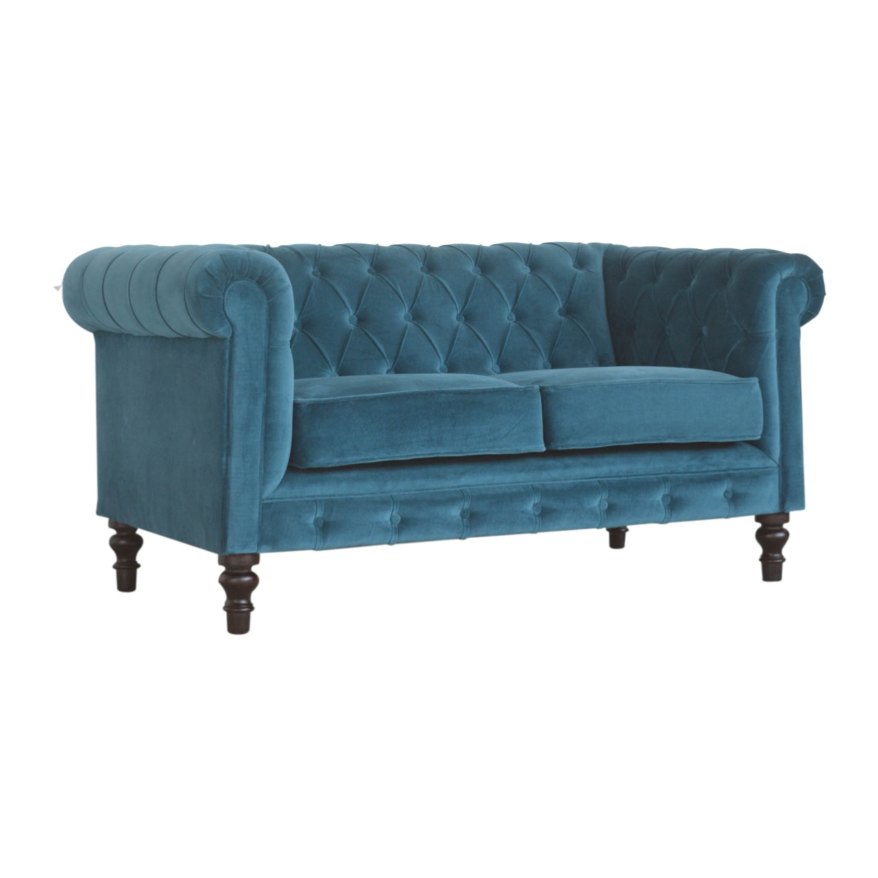 Chesterfield Sofa Teal Velvet Made to Order