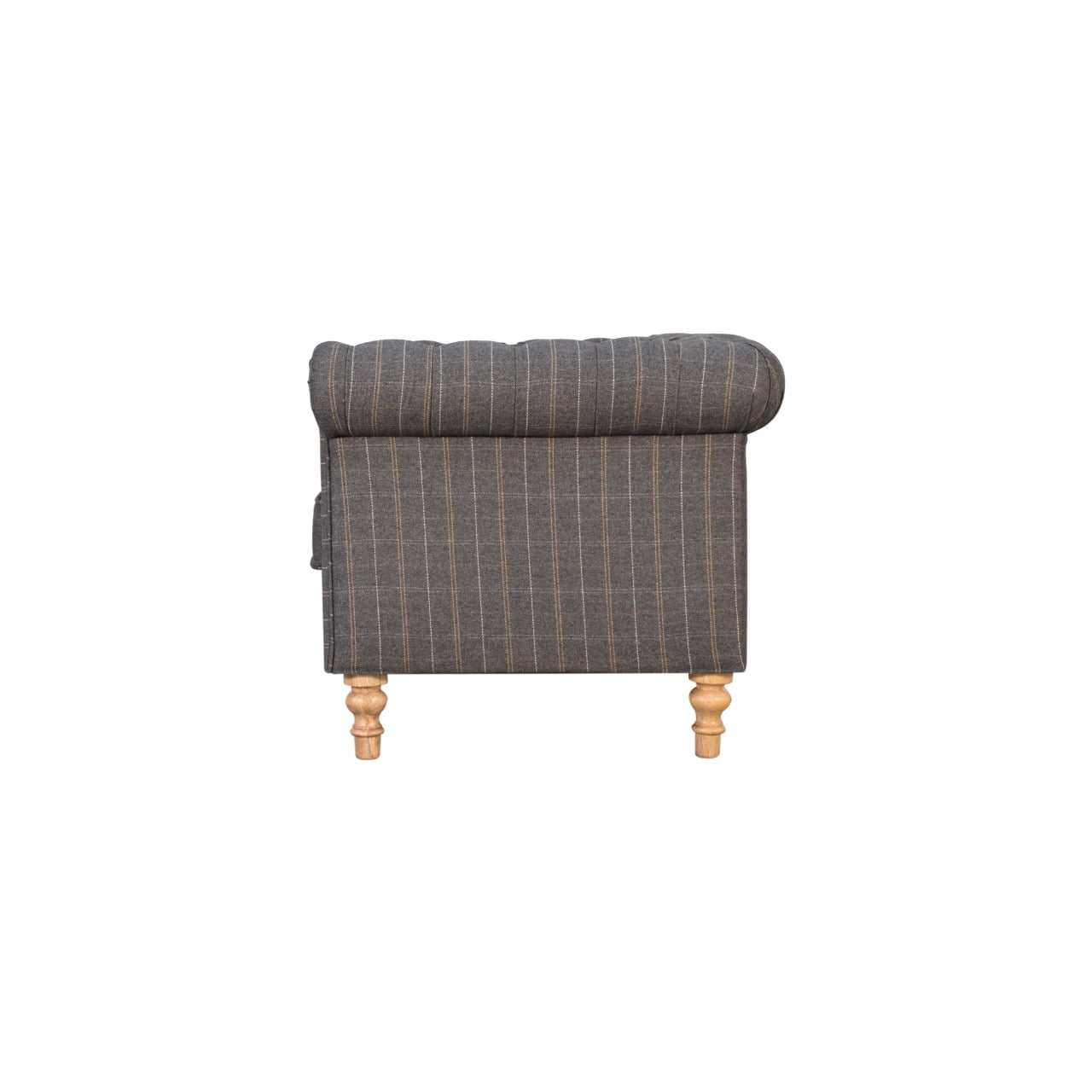 Pewter Tweed Chesterfield Sofa Made to Order | 2 Seater Country Style Sofa