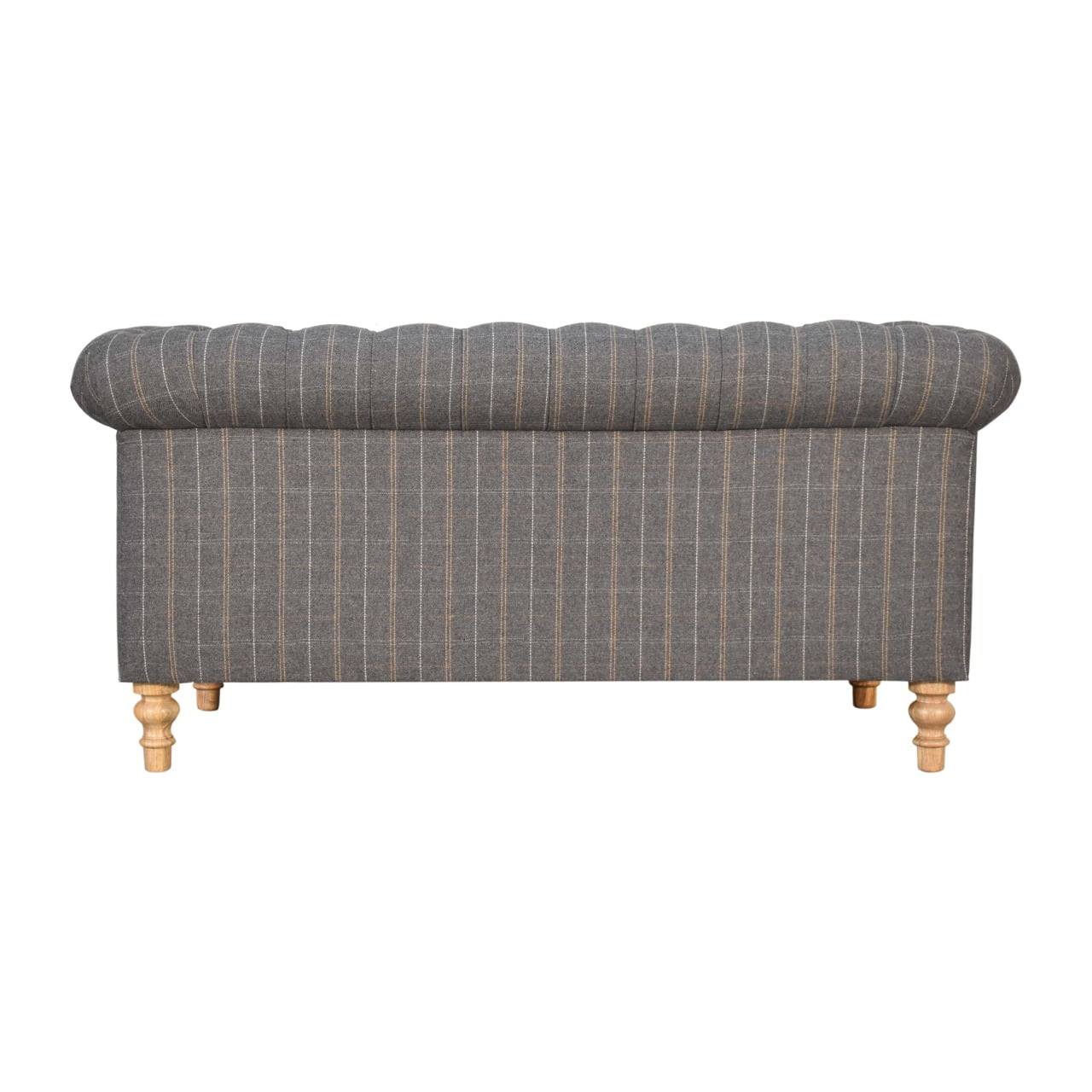 Pewter Tweed Chesterfield Sofa Made to Order | 2 Seater Country Style Sofa