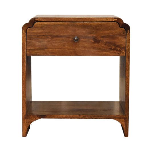Newton Bedside Cabinet Chestnut Finish Hand Made from Solid Mango Wood