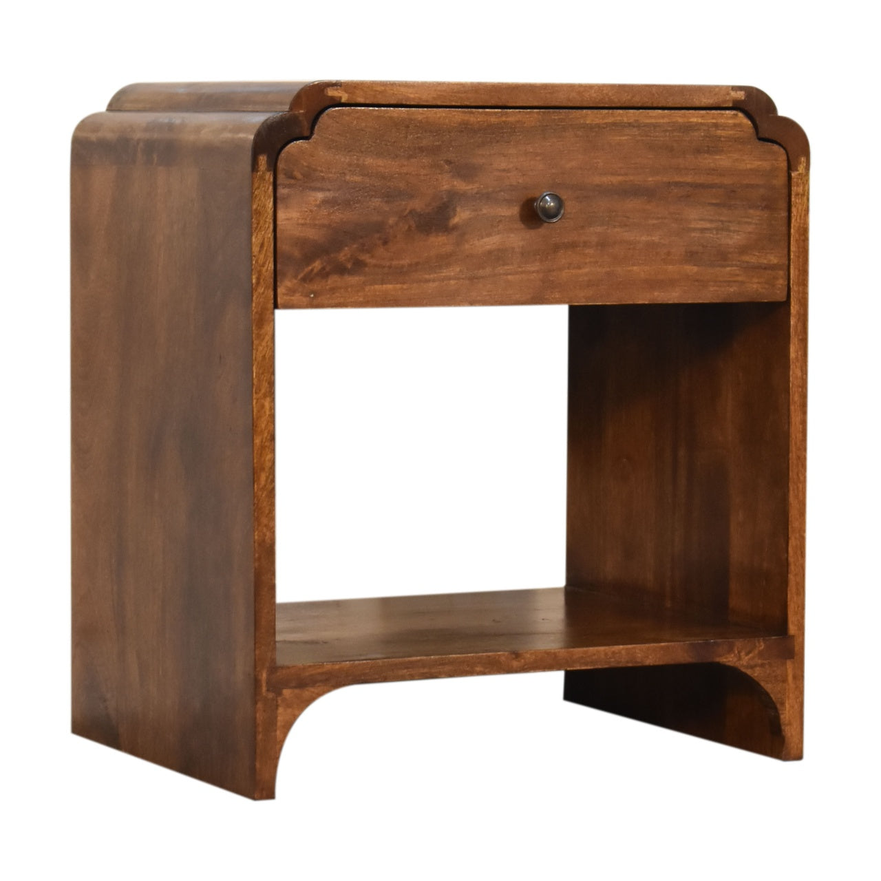 Newton Bedside Cabinet Chestnut Finish Hand Made from Solid Mango Wood
