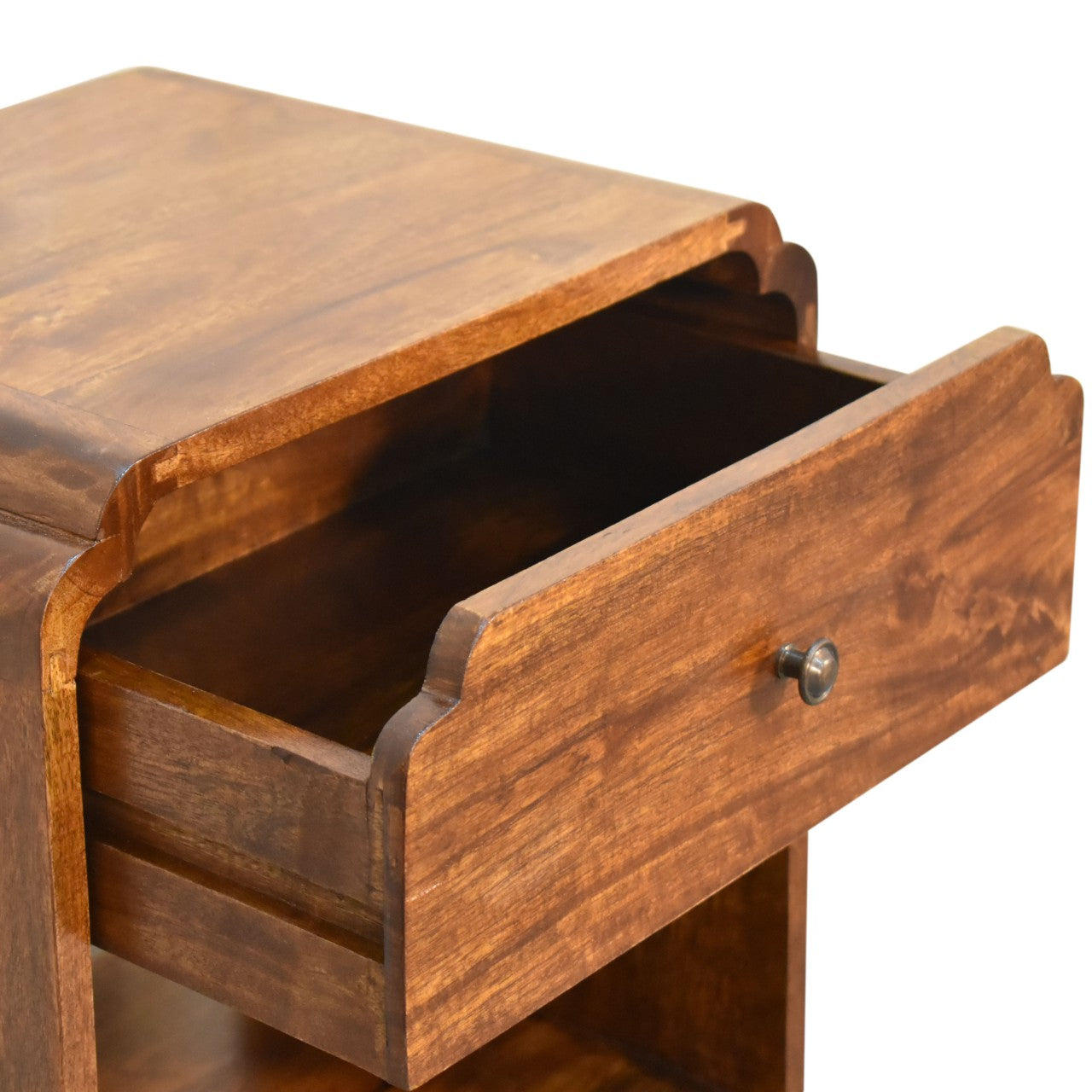 Newton Bedside Cabinet Chestnut Finish Hand Made from Solid Mango Wood