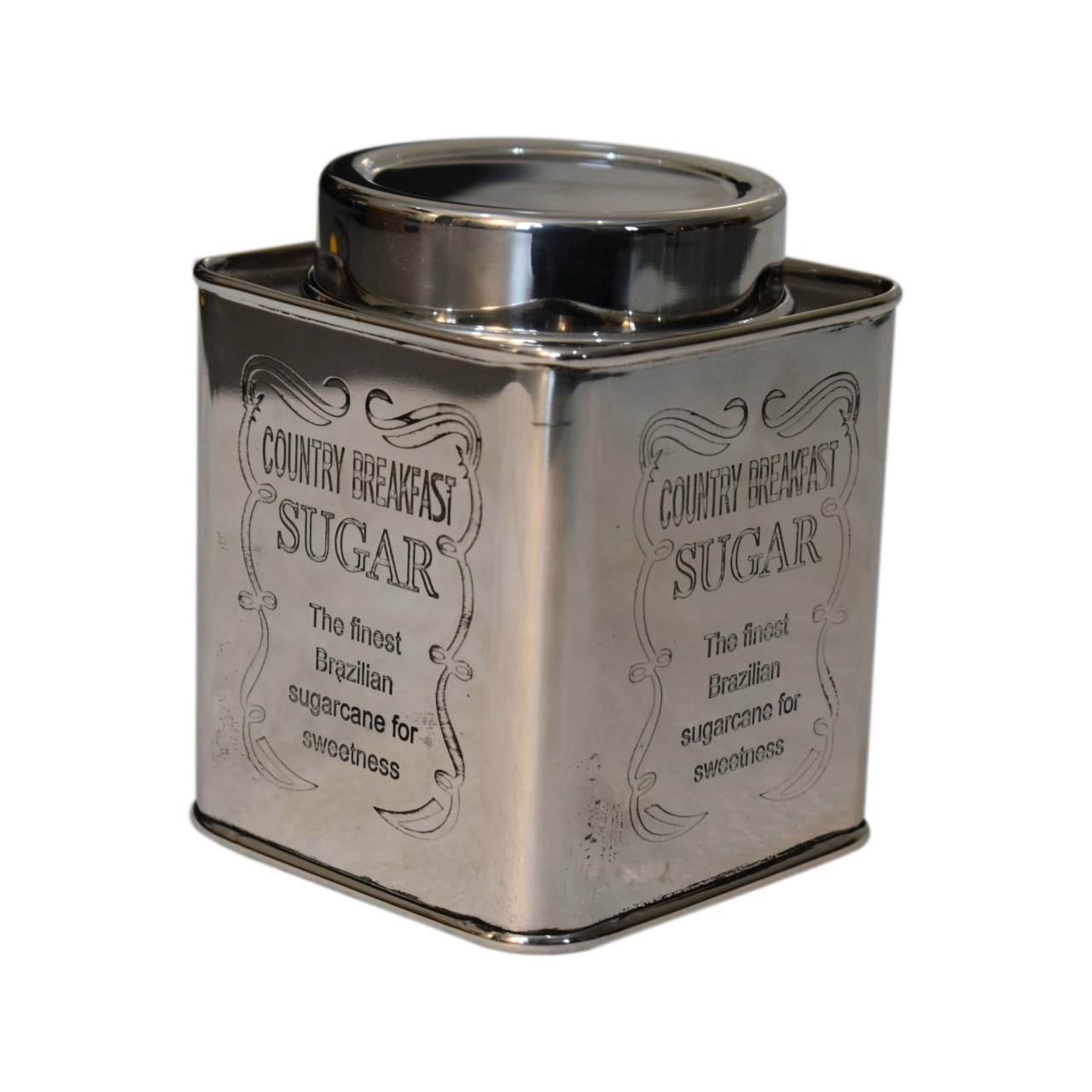 Chrome Kitchen Set Tea Sugar Coffee of 3 | Handcrafted