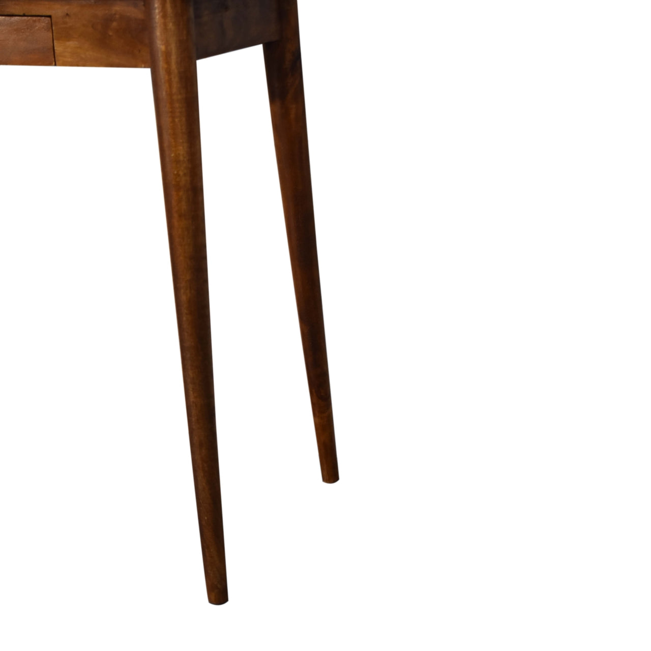 Writing Desk 2 Drawers Chestnut Finish Classic Modern Nordic Design