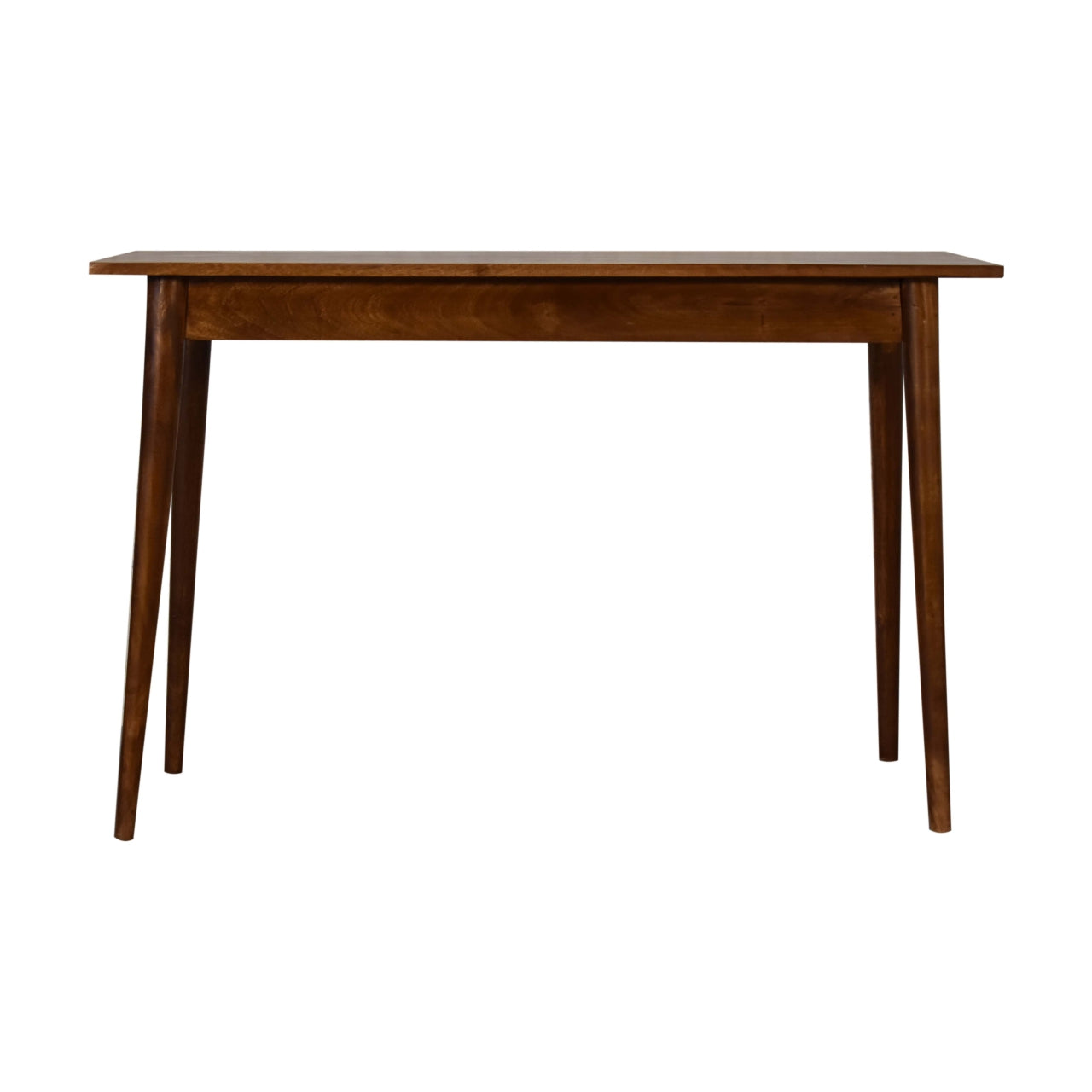 Writing Desk 2 Drawers Chestnut Finish Classic Modern Nordic Design