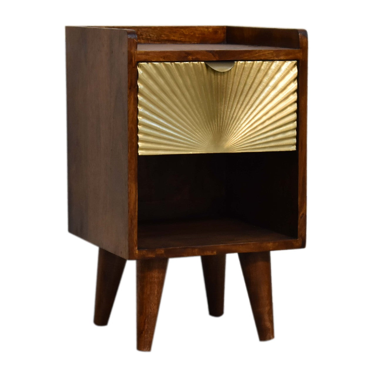 Mini Manila Cabinet Bedside Table Drawer | Gold Finish | Recession Collection