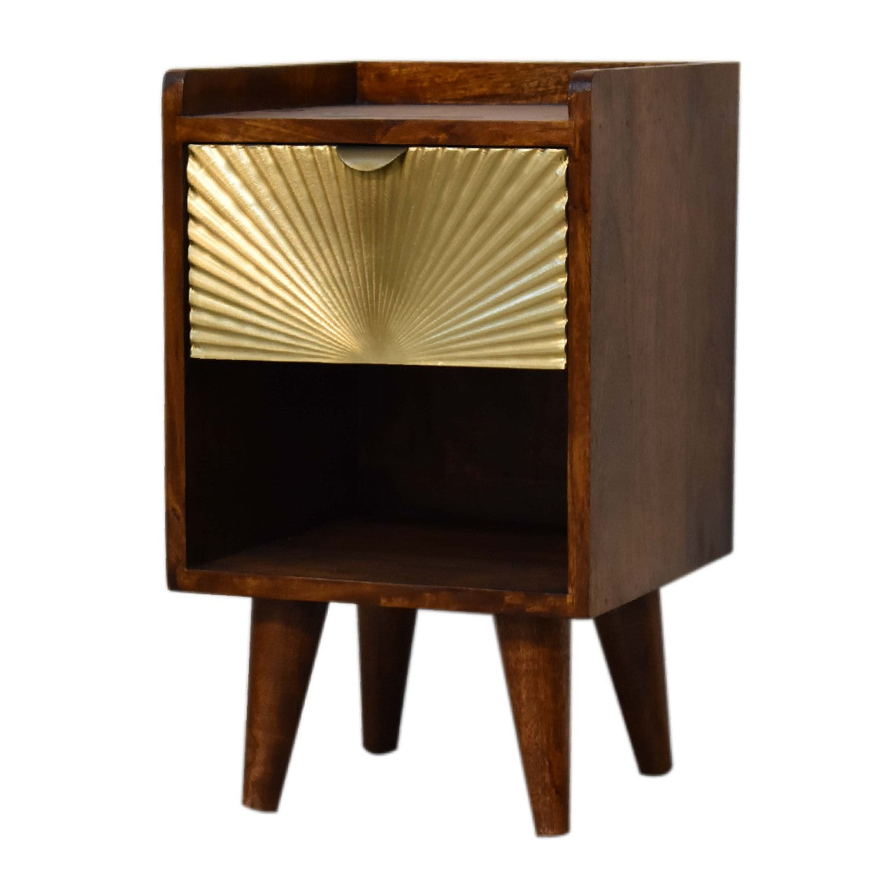 Mini Manila Cabinet Bedside Table Drawer | Gold Finish | Recession Collection