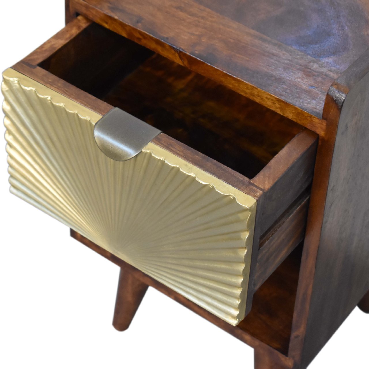 Mini Manila Cabinet Bedside Table Drawer | Gold Finish | Recession Collection