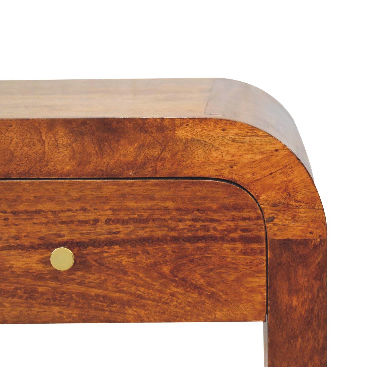 Darcy Chestnut Bedside Table  + Drawer Simple Design