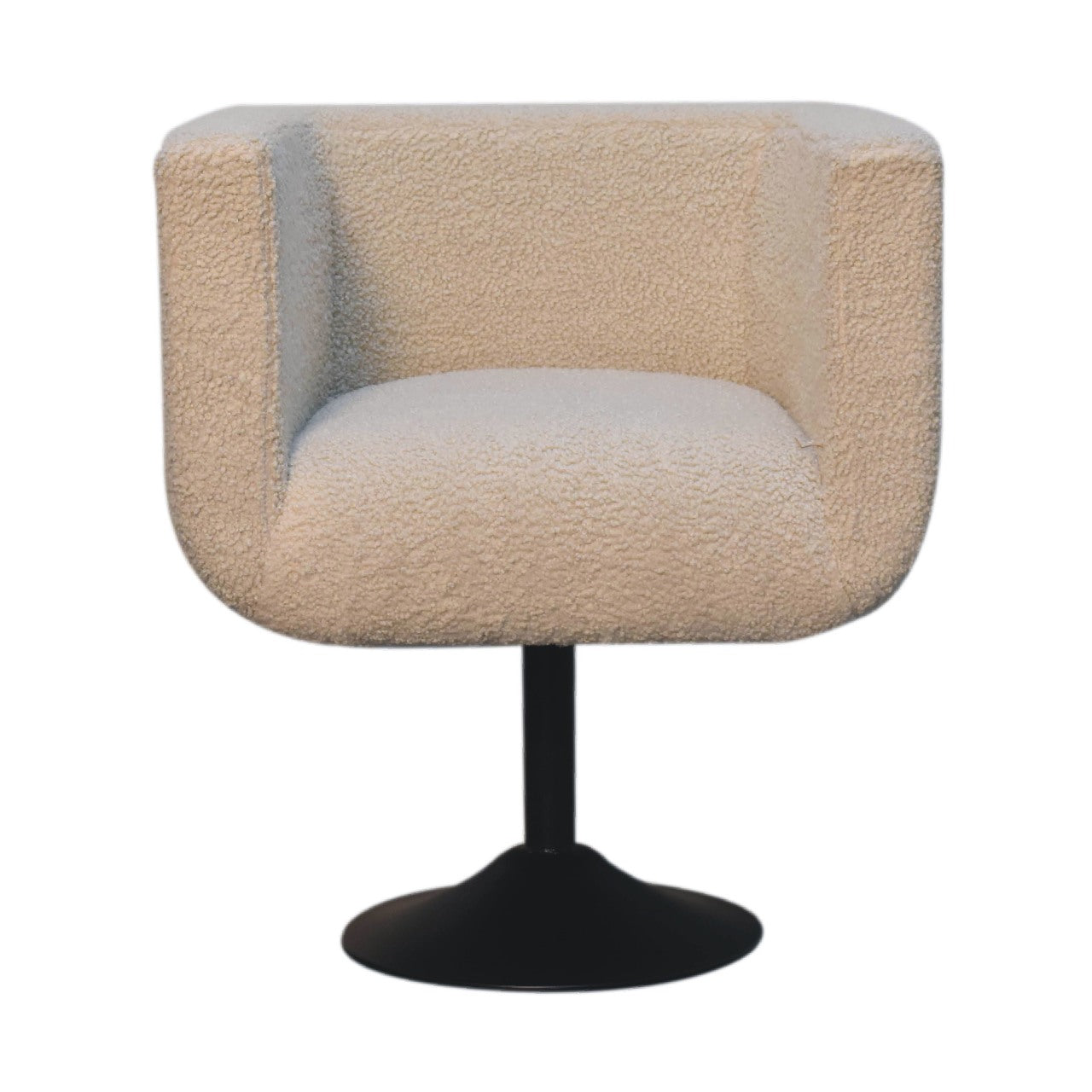 Boucle Cream Swivel Chair | Handcrafted | Shop Online UK