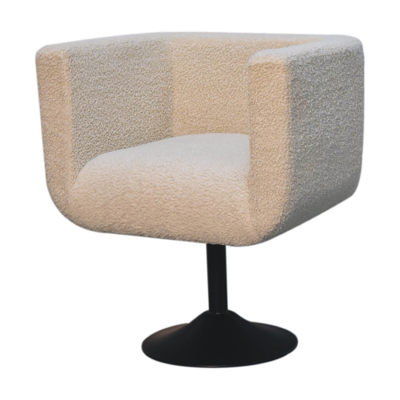 Boucle Cream Swivel Chair | Handcrafted | Shop Online UK