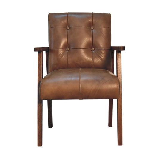 Brown Buffalo Leather Chair Made to Order