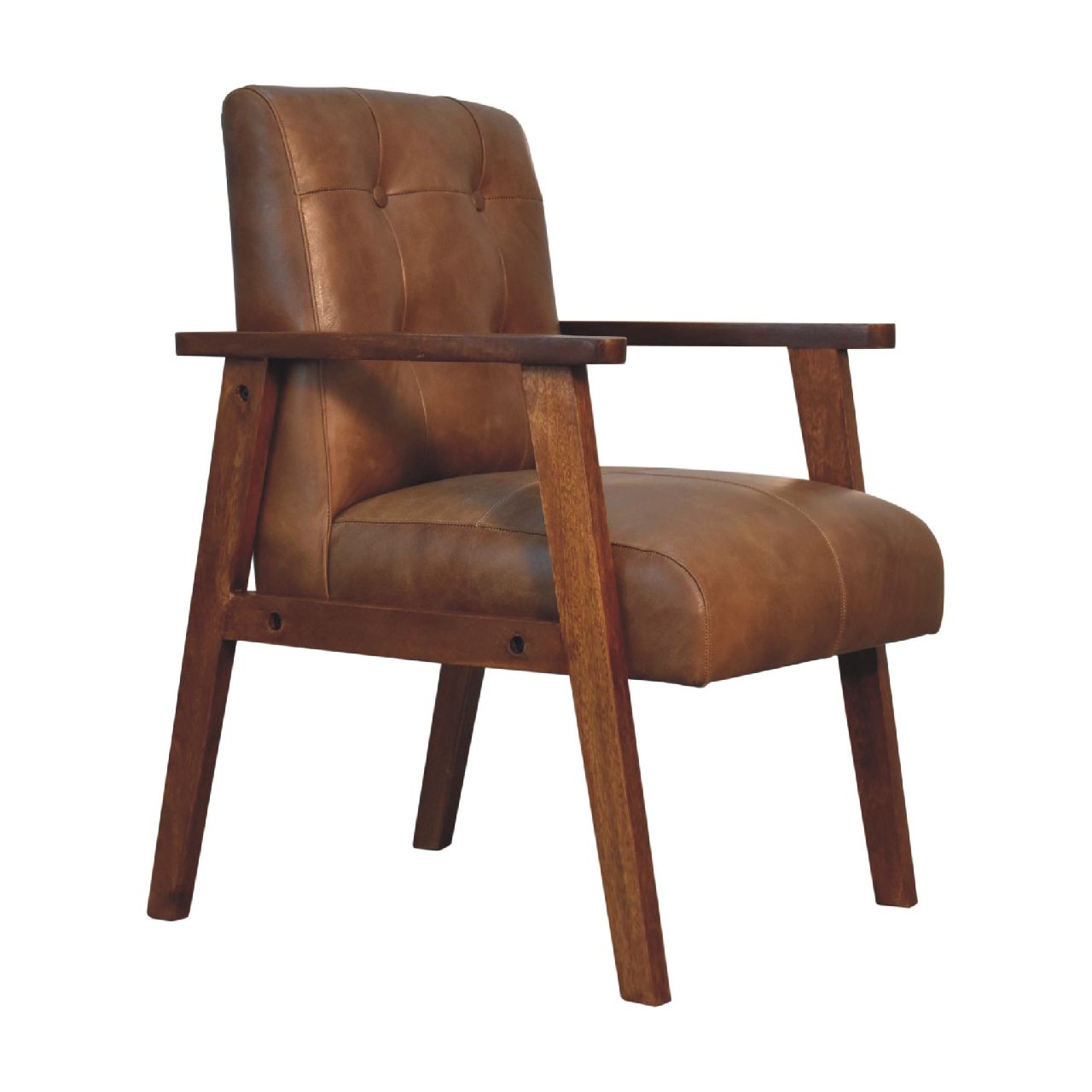 Brown Buffalo Leather Chair Made to Order