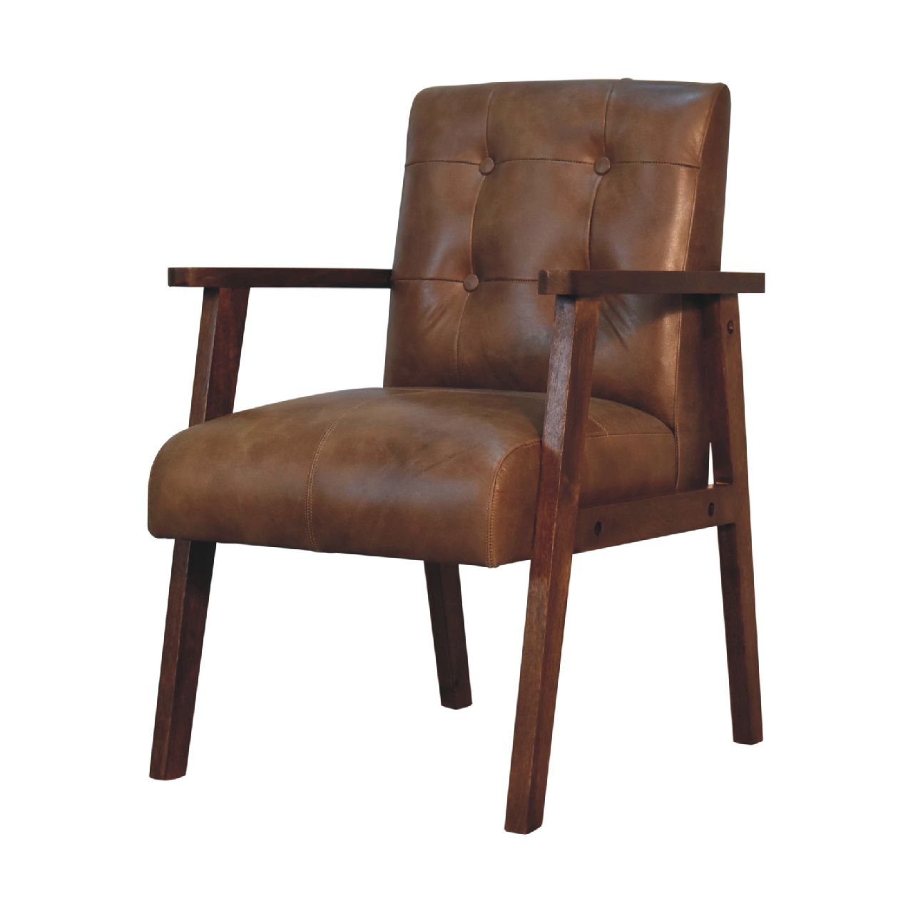 Brown Buffalo Leather Chair Made to Order