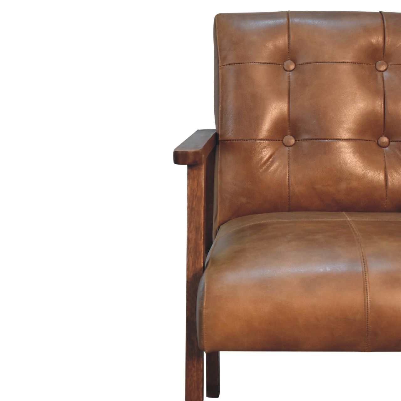 Brown Buffalo Leather Chair Made to Order
