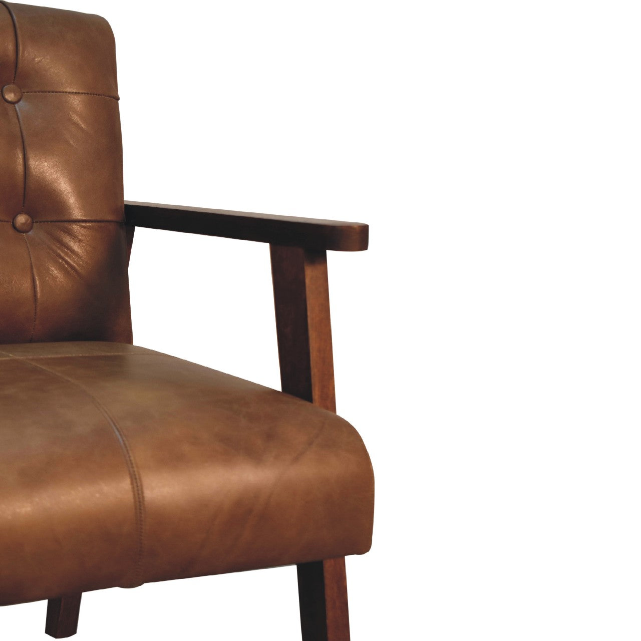 Brown Buffalo Leather Chair Made to Order