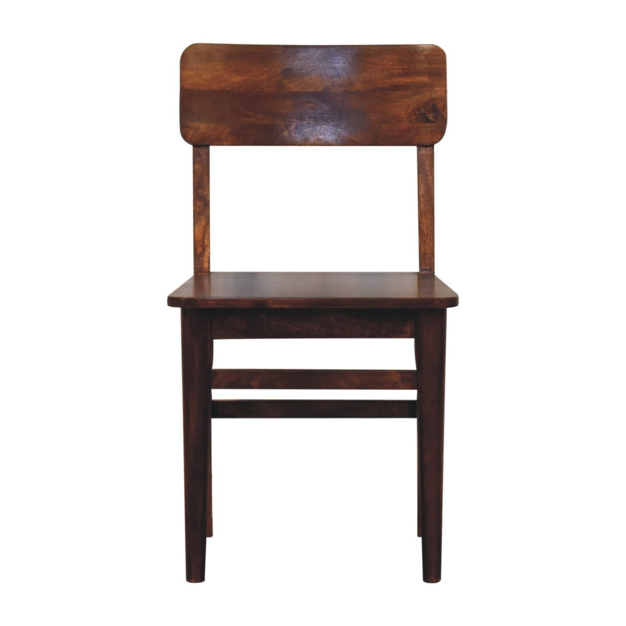 Solid Wood Dining Chair Chestnut Finish | Sustainable Mango