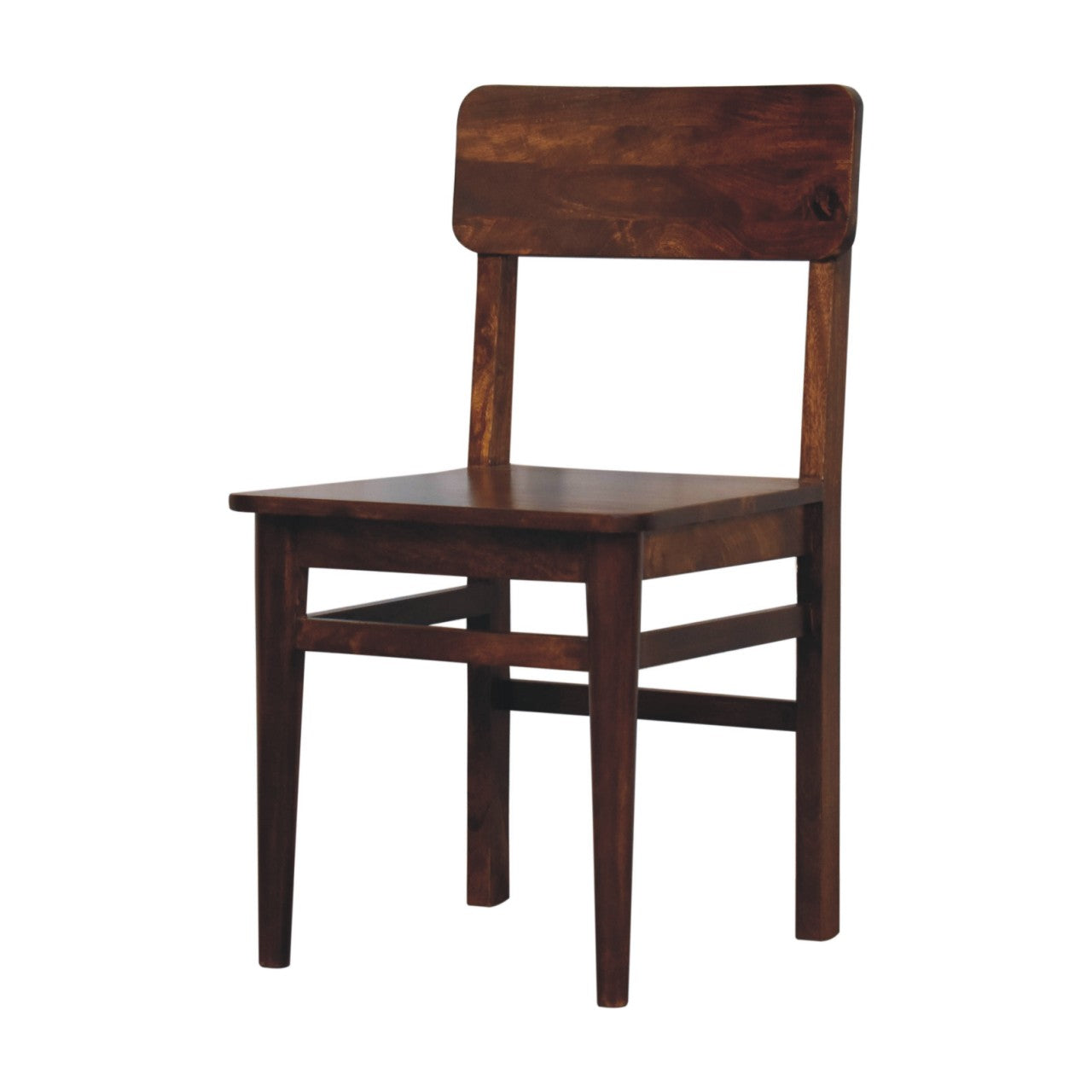 Solid Wood Dining Chair Chestnut Finish | Sustainable Mango