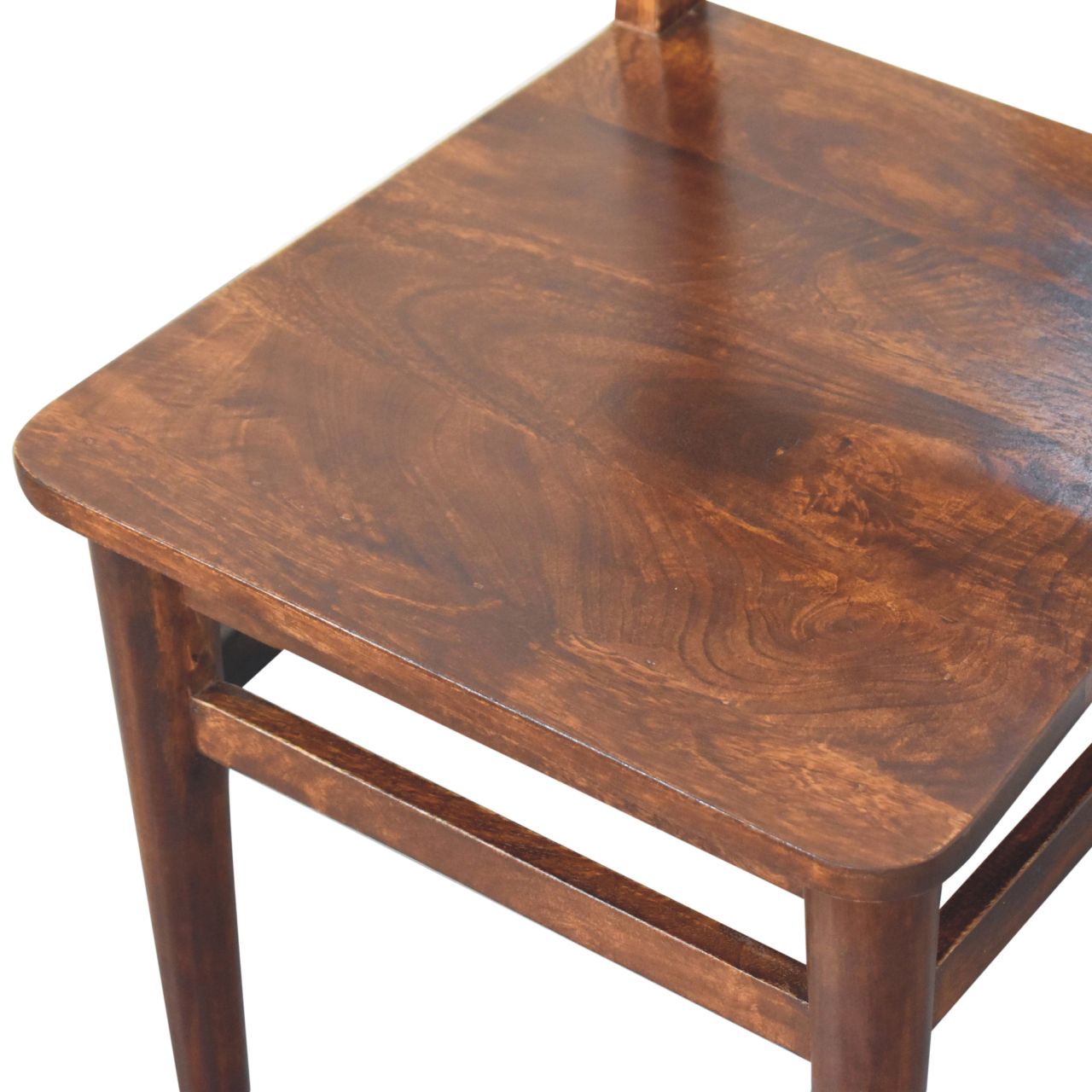 Solid Wood Dining Chair Chestnut Finish | Sustainable Mango