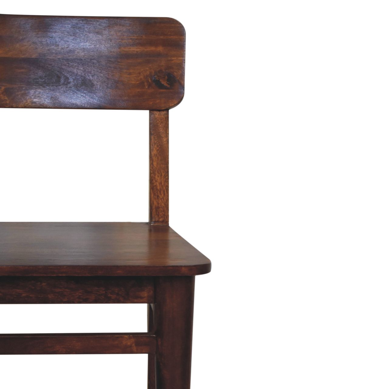 Solid Wood Dining Chair Chestnut Finish | Sustainable Mango