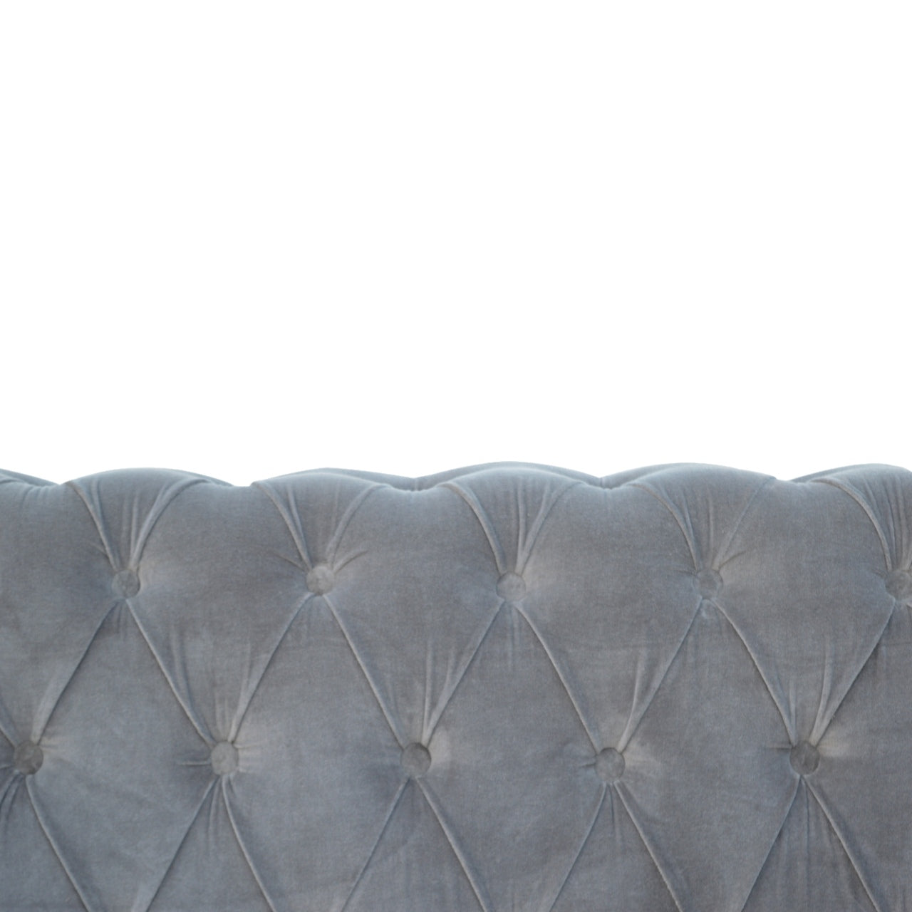 Grey Velvet Chesterfield Sofa Loveseat | Sheltering Arms | Made to Order