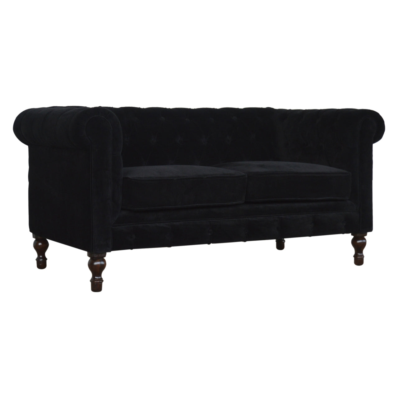 Chesterfield Black Velvet Sofa | Made to Order