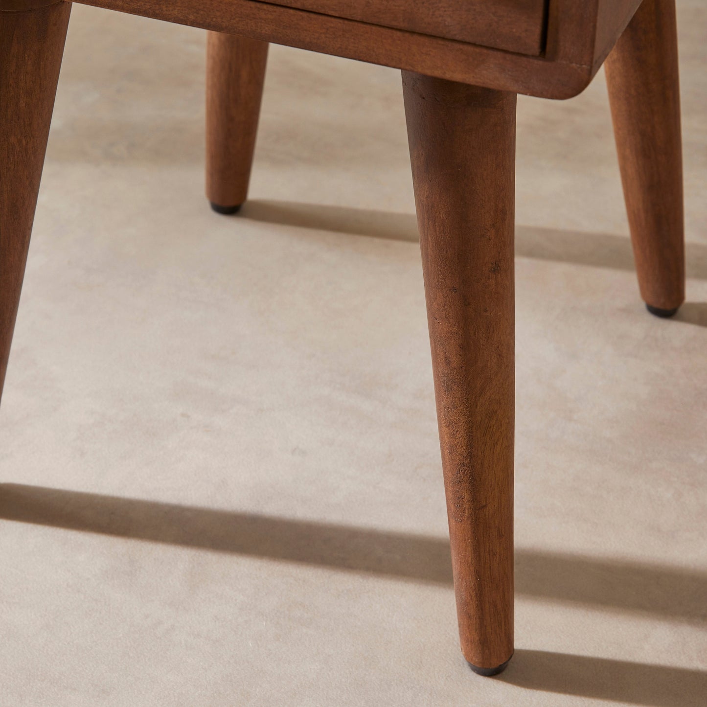 Logan Scandinavian Walnut Bedside Table | Narrow | Small Space