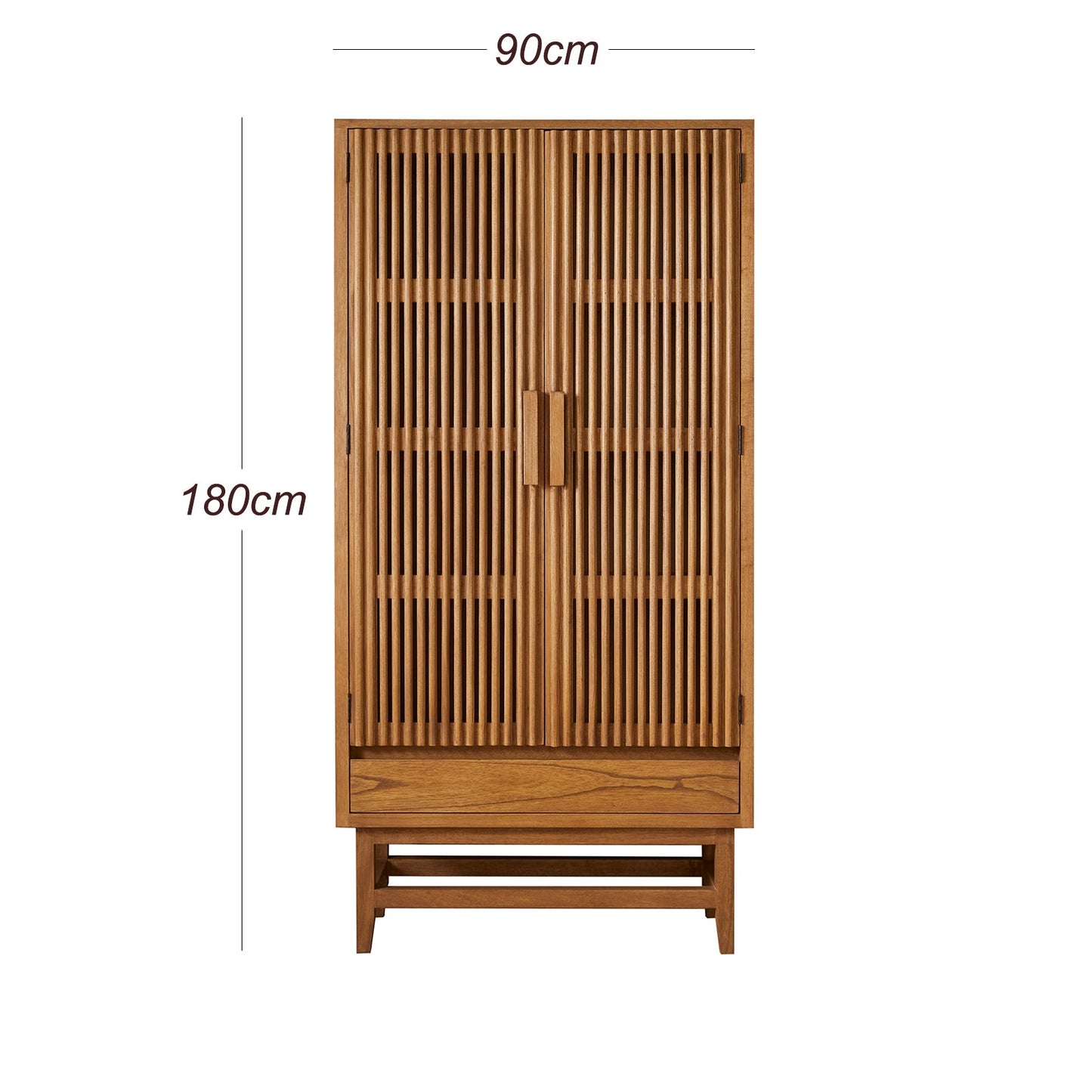 Melia Wardrobe with Drawers | Light Oak Finish