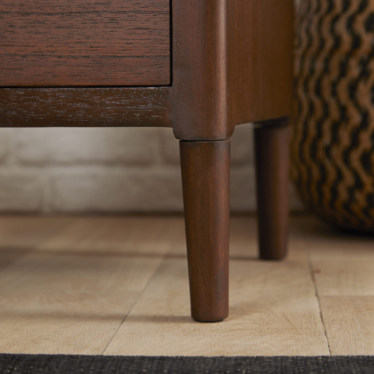 Norway Walnut Wooden Bedside Table | Solid Wood