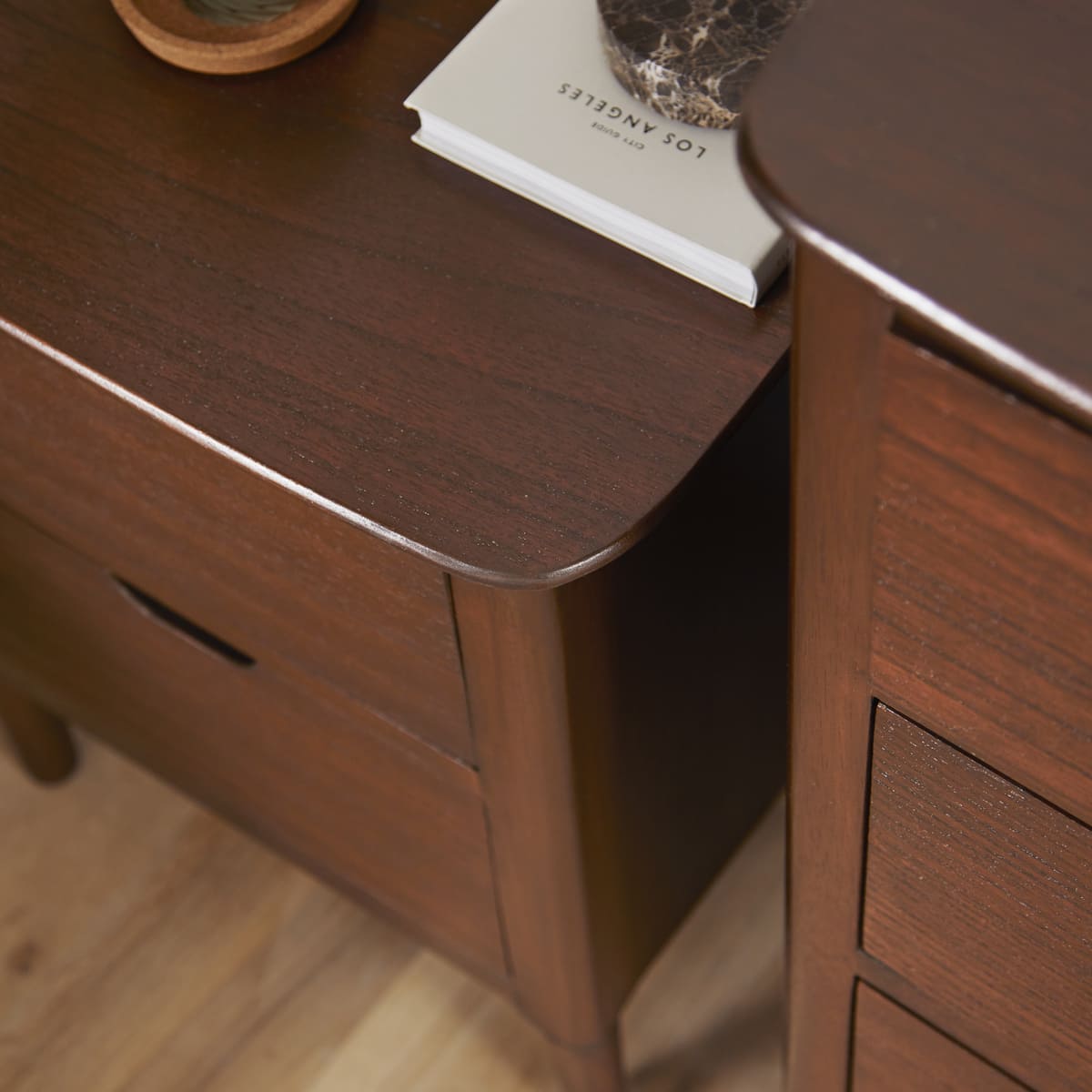 Norway Walnut Wooden Bedside Table | Solid Wood