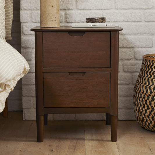 Norway Walnut Wooden Bedside Table | Solid Wood