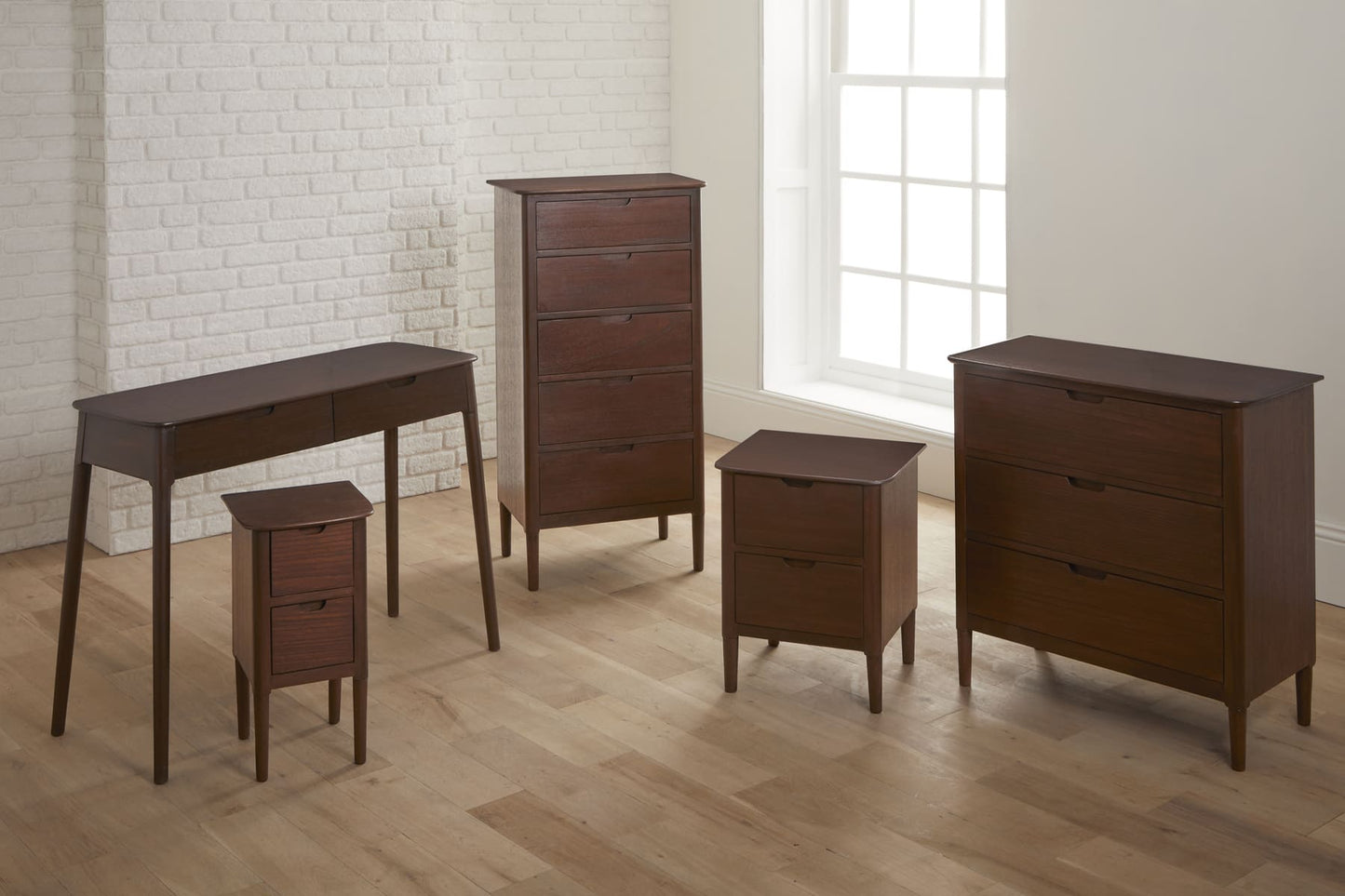 Norway Walnut Wooden Bedside Table | Solid Wood