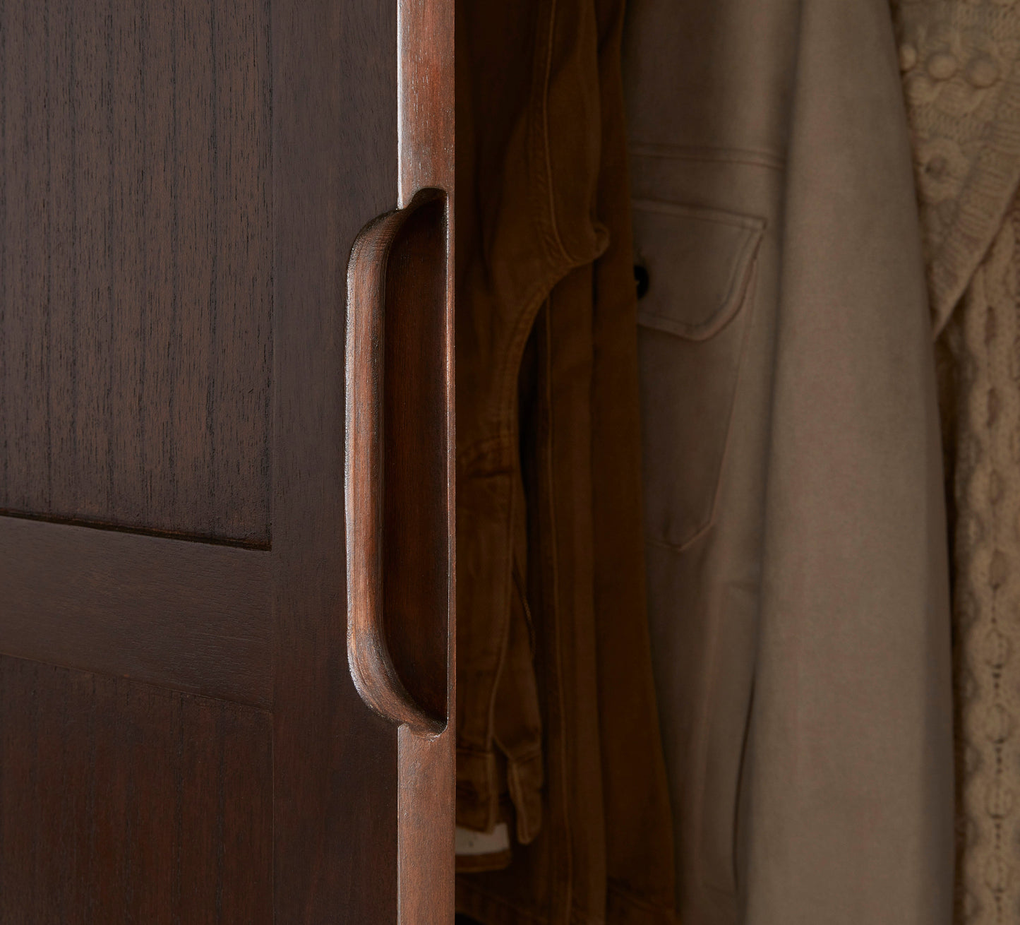 Norway Walnut Wardrobe | Hanging Space | Drawer