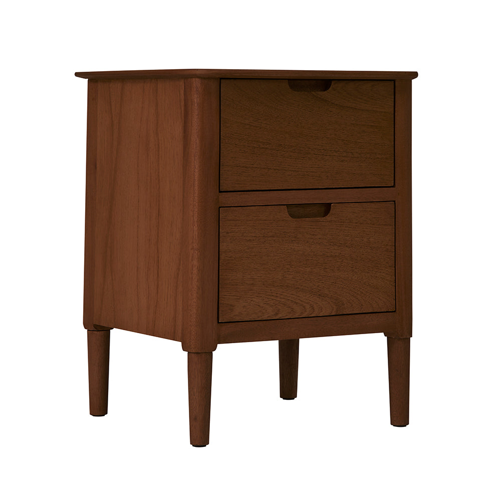 Norway Walnut Wooden Bedside Table | Solid Wood