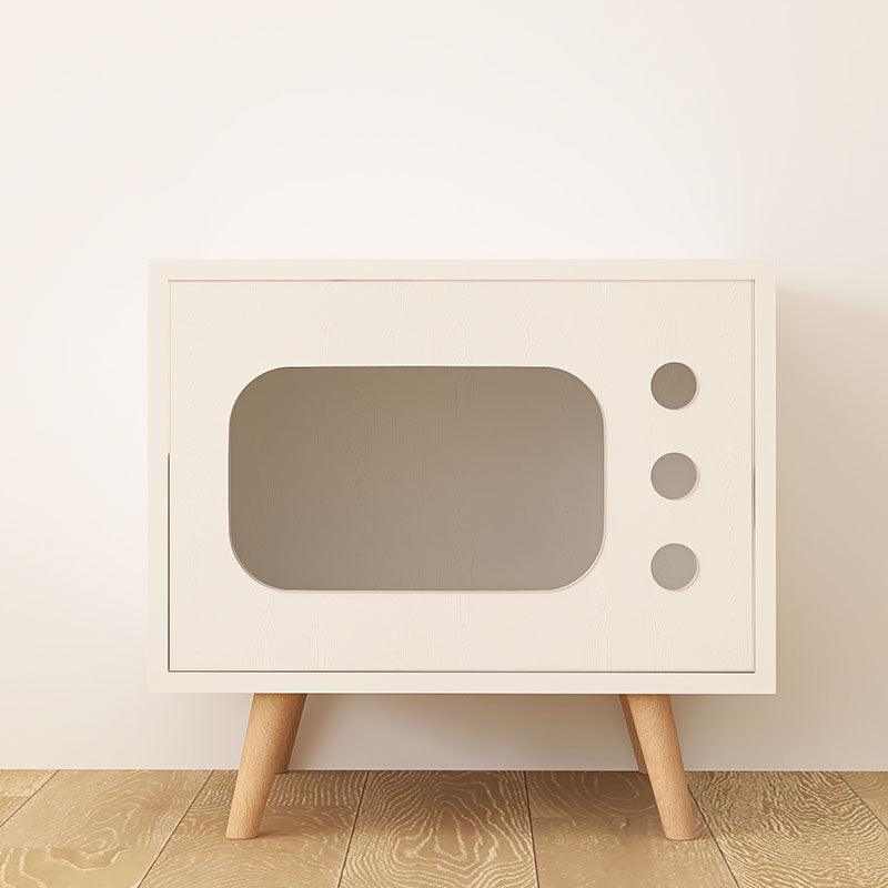 Durame Bedside Table with Pet House in White Ash Wood