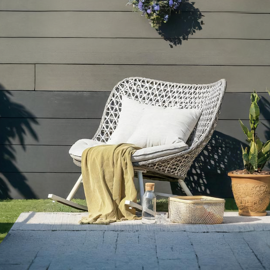Temescal Rattan Garden Rocking Chair for Indoor &amp; Outdoor Furniture