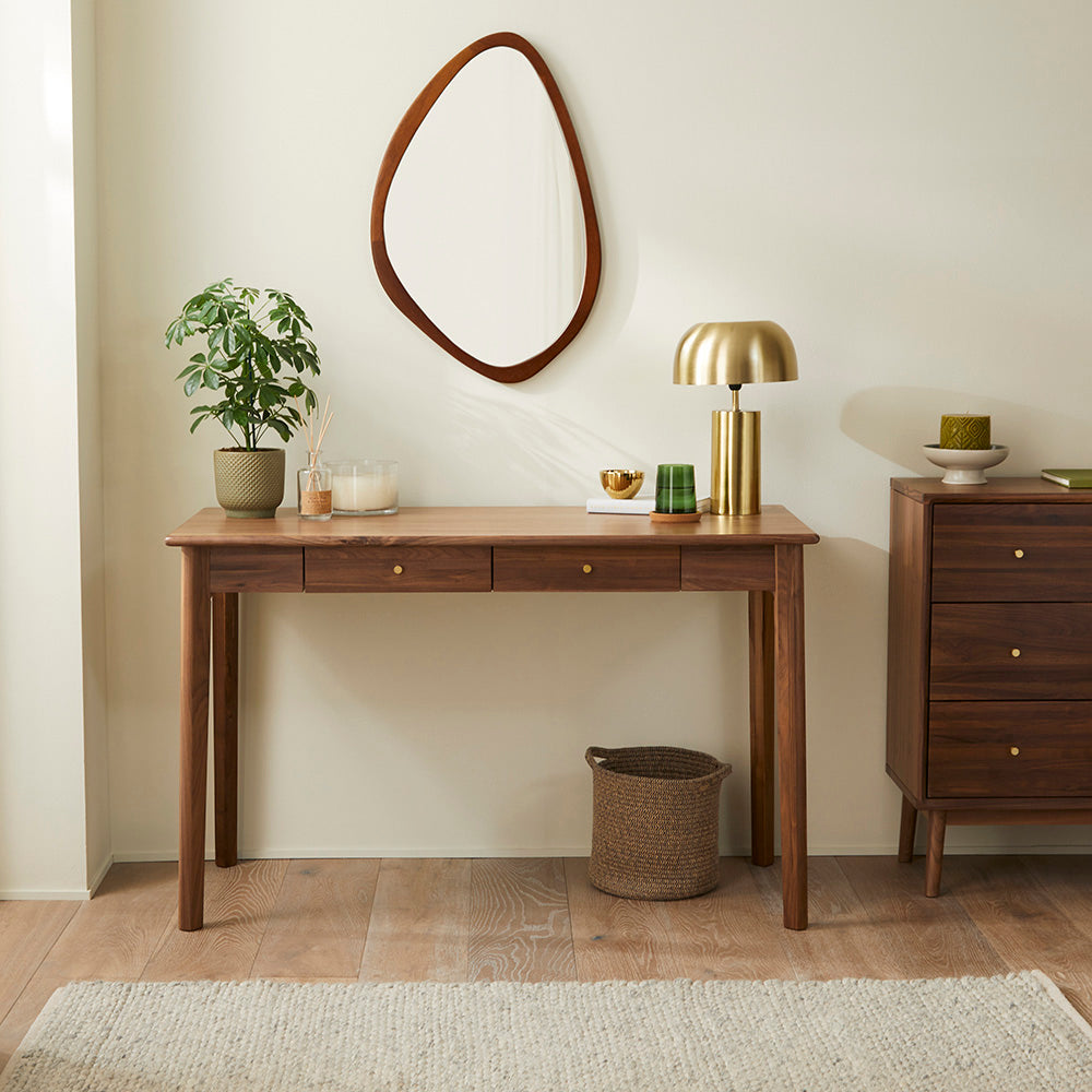 Wright Walnut Dressing Table Desk Solid Wood Hand Crafted Furniture