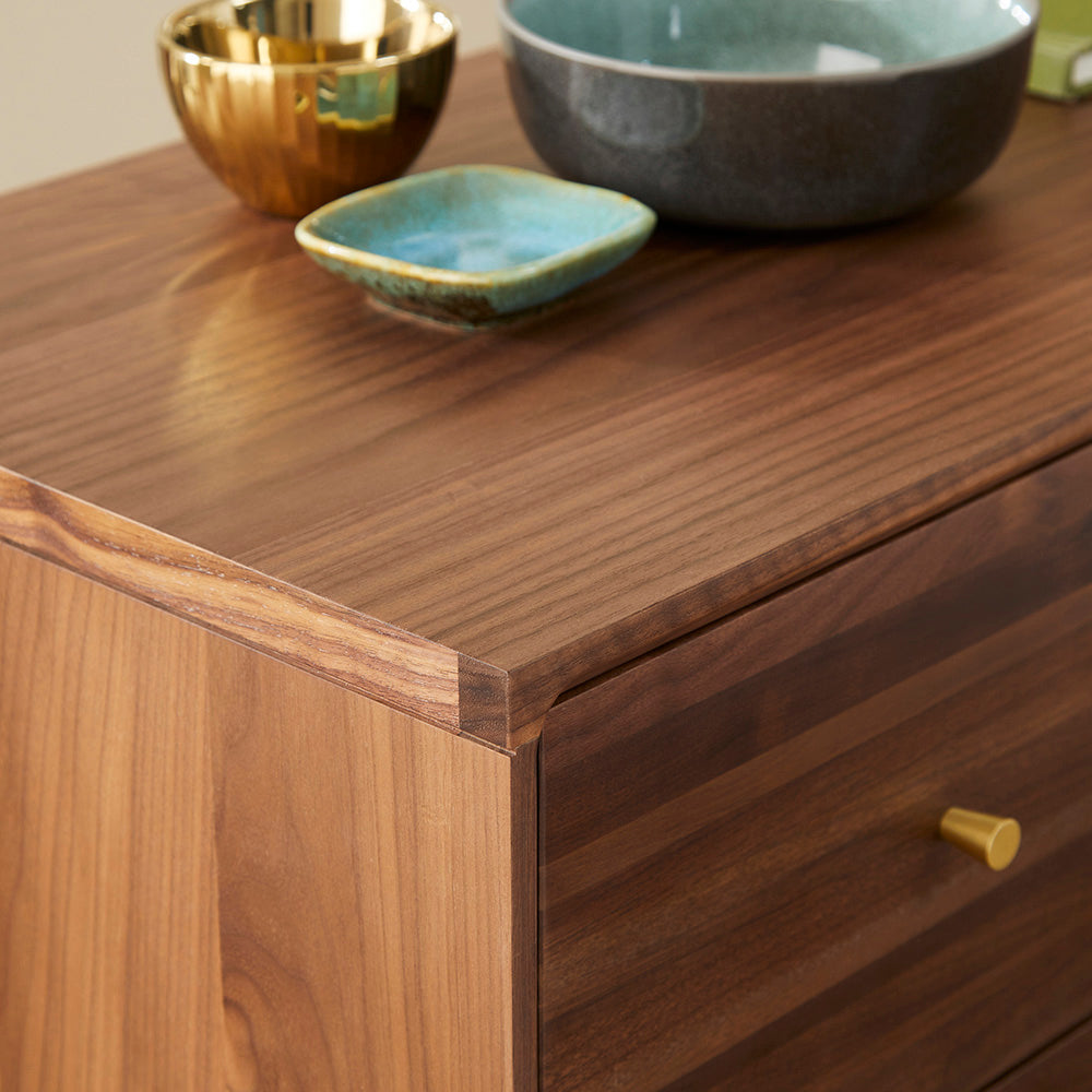 Wright Walnut Chest of 3 Drawers Hand Crafted Furniture