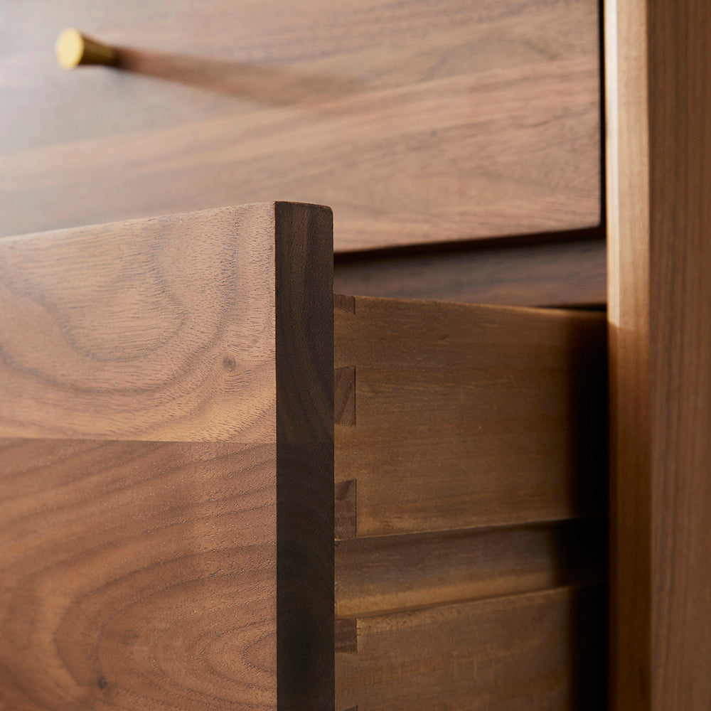 Wright Walnut Tallboy Chest of Drawers Hand Crafted Furniture