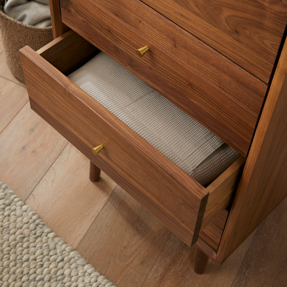 Wright Walnut Tallboy Chest of Drawers Hand Crafted Furniture