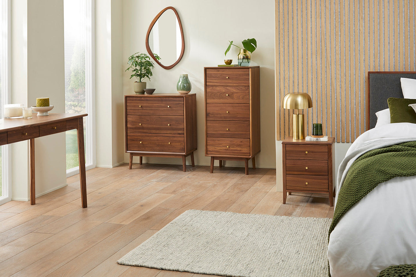 Wright Walnut Chest of 3 Drawers Hand Crafted Furniture
