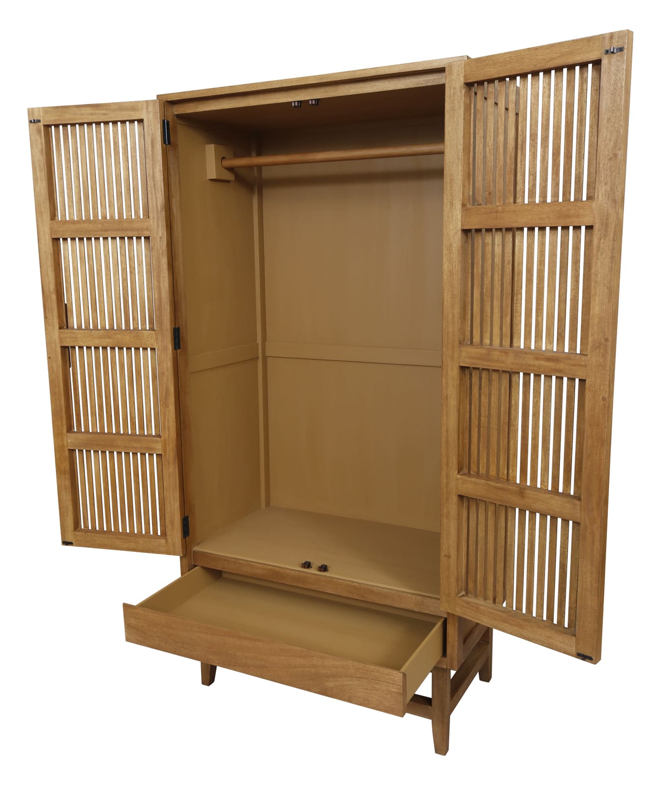 Melia Wardrobe with Drawers | Light Oak Finish