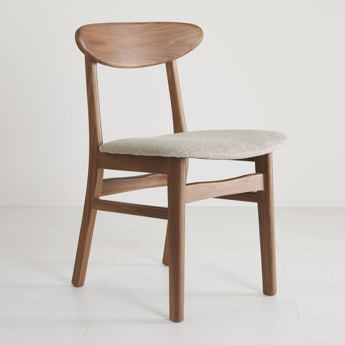 Wright Upholstered Walnut Dining Chair  Set of 2 Hand Crafted Furniture
