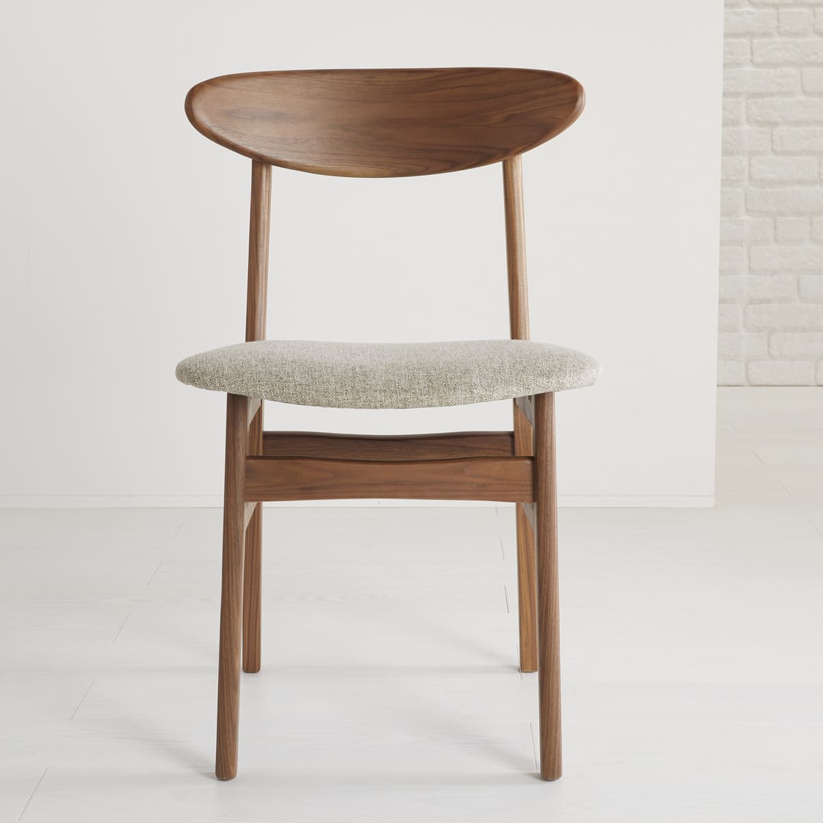 Wright Upholstered Walnut Dining Chair  Set of 2 Hand Crafted Furniture