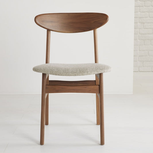Wright Upholstered Walnut Dining Chair  Set of 2 Hand Crafted Furniture
