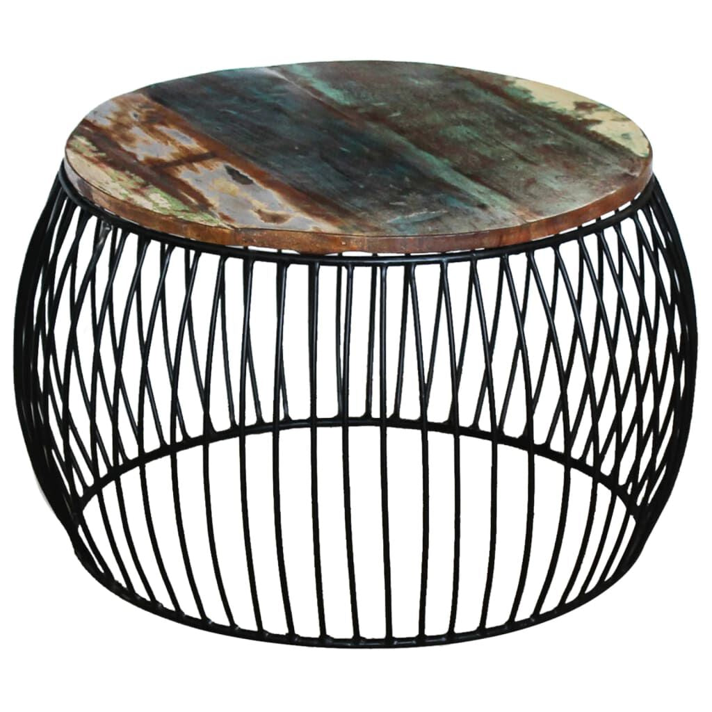 Coffee Table round Solid Reclaimed Wood 68X37 Cm