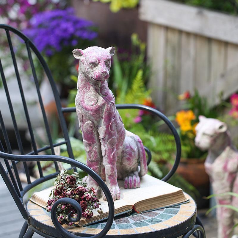 AN2 Garden Decoration Set Of Two Dog Statues in Concrete