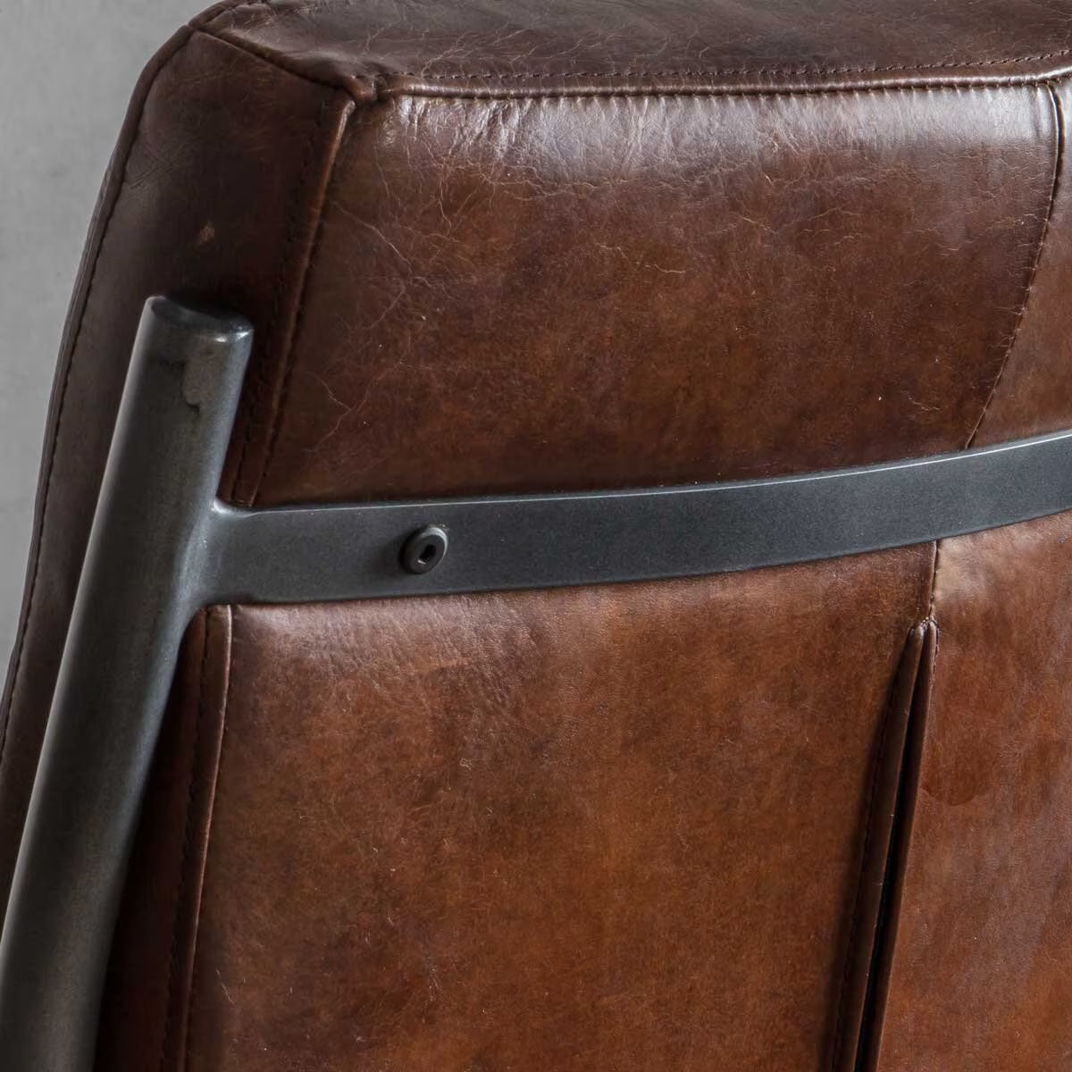 Capri Brown Leather Cantilever Dining Chair
