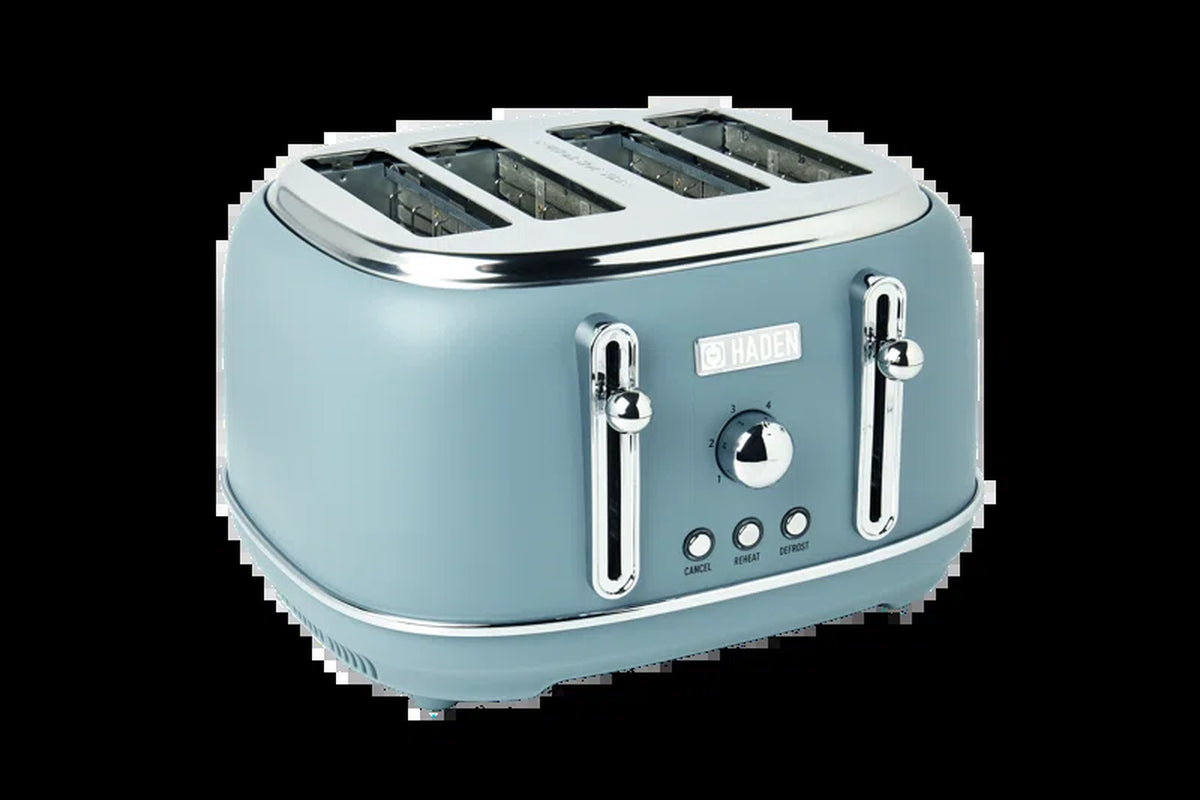 Highclere Toaster Blue 4 Slices Extra Wide