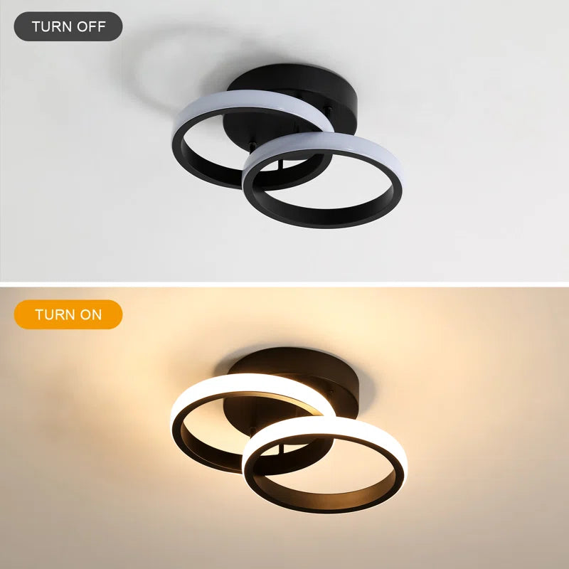 Ceiling Light Verbrande 2-Light 25Cm LED Integrated Semi Flush Mount